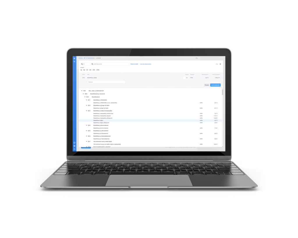 Edestä kuvattu kannettava tietokone, jonka ruudulla näkyy Ihku-järjestelmä.